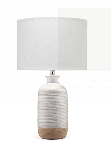 Ashwell Table Lamp - White/Natural