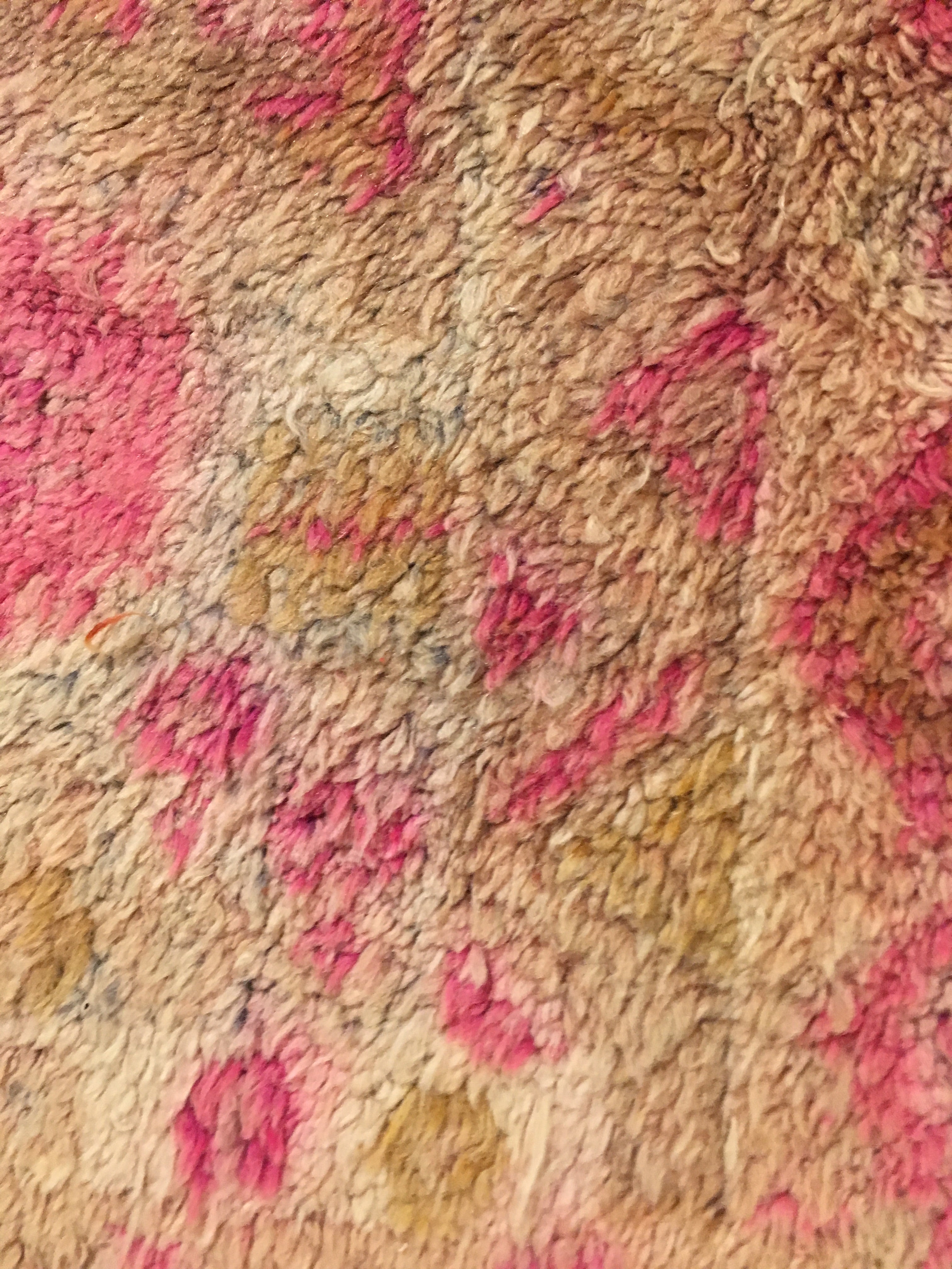 Pink Oushak Vintage Rug