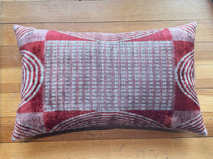 Turkish Silk Velvet Red Pillow - 16x24