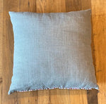 Turkish Rag Rug Pillow - Linen Back - 24x24